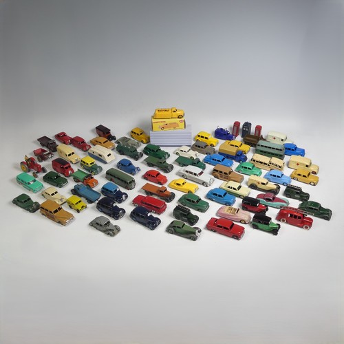 55 - Dinky Toys; approximately Sixty-three unboxed and playworn Vehicles, including; No.29F cream ''Obser... 