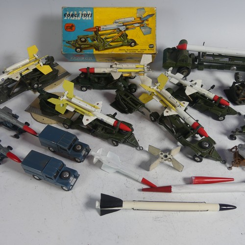 61 - Corgi Toys; Fifteen playworn Corgi Major Missile Launcher Vehicles, including; a boxed No.1109 Brist... 