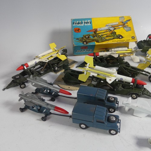 61 - Corgi Toys; Fifteen playworn Corgi Major Missile Launcher Vehicles, including; a boxed No.1109 Brist... 