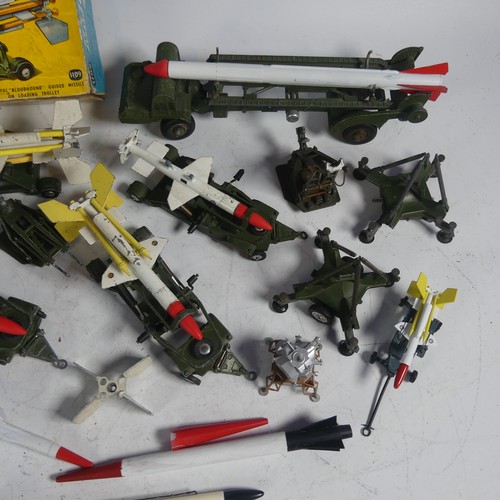 61 - Corgi Toys; Fifteen playworn Corgi Major Missile Launcher Vehicles, including; a boxed No.1109 Brist... 