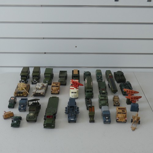 62 - Corgi Toys; Forty-five unboxed playworn military Vehicles, including; No.1106 Mobile Airfield Radar,... 