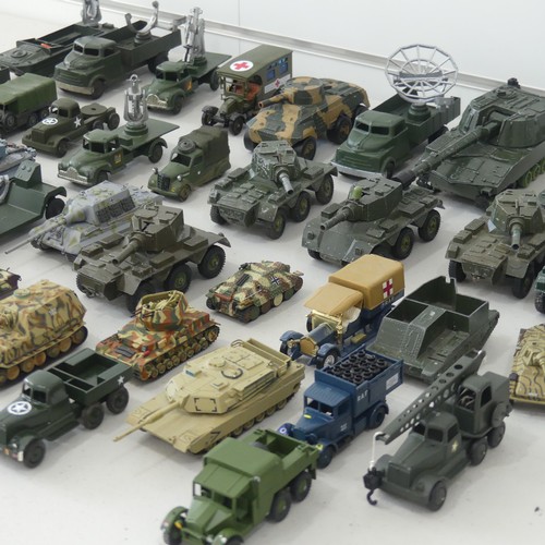 42 - A very large collection of diecast military Vehicles, over 100 vehicles in total, including; Crescen... 