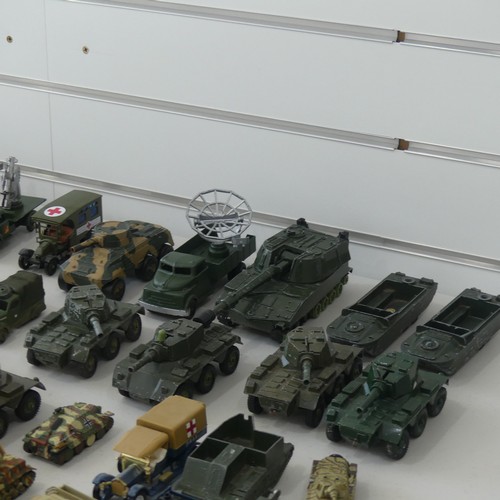 42 - A very large collection of diecast military Vehicles, over 100 vehicles in total, including; Crescen... 