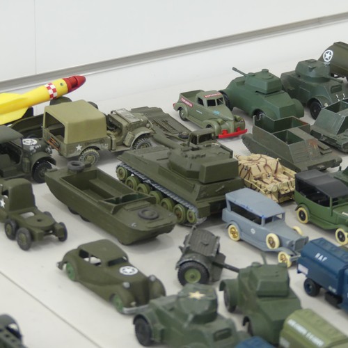 42 - A very large collection of diecast military Vehicles, over 100 vehicles in total, including; Crescen... 