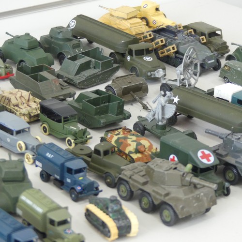 42 - A very large collection of diecast military Vehicles, over 100 vehicles in total, including; Crescen... 