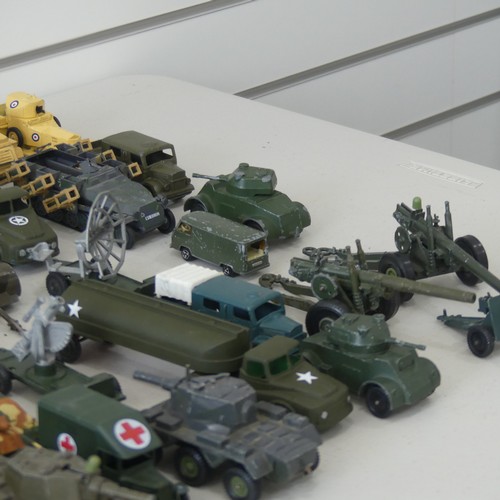 42 - A very large collection of diecast military Vehicles, over 100 vehicles in total, including; Crescen... 