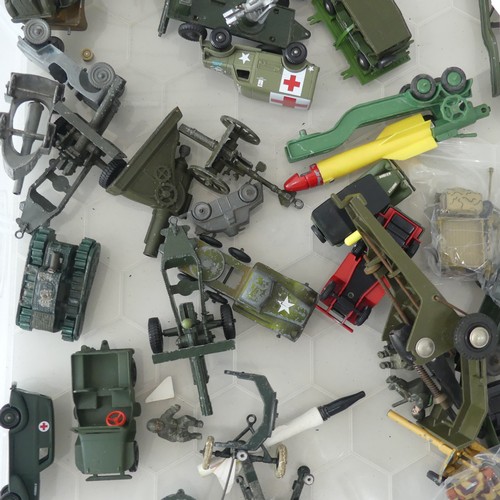 42 - A very large collection of diecast military Vehicles, over 100 vehicles in total, including; Crescen... 
