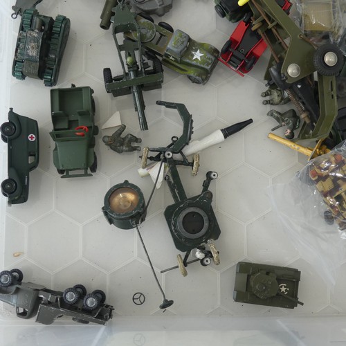 42 - A very large collection of diecast military Vehicles, over 100 vehicles in total, including; Crescen... 