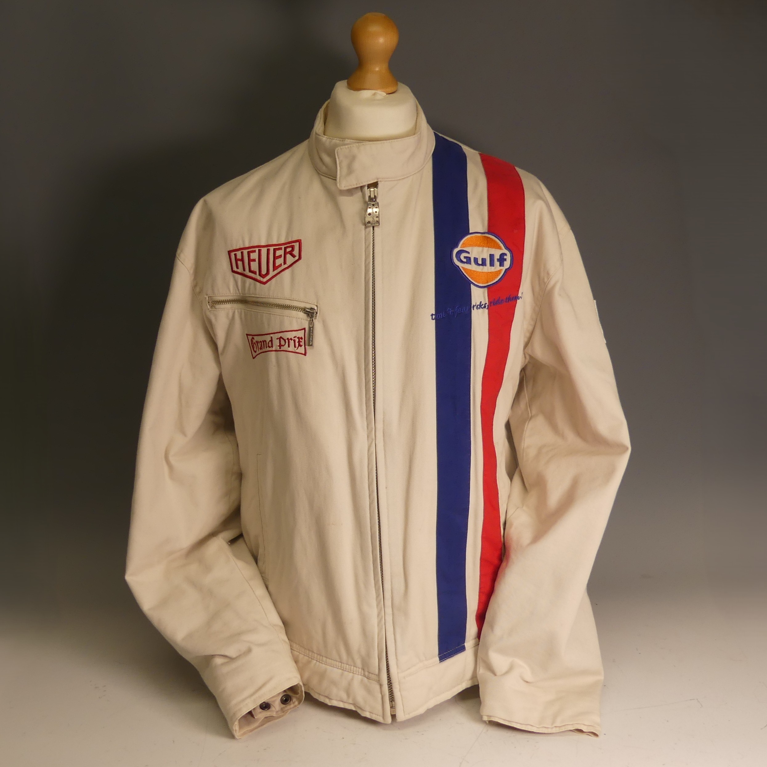 Heuer Gulf ジャケット A Dakota Le Mans Heuer Steve McQueen racing Jacket, embroidered