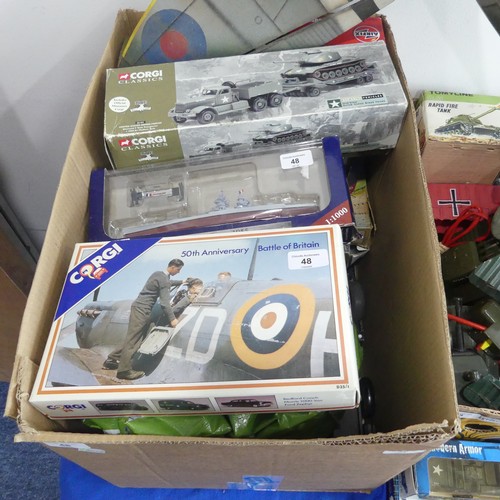 48 - A large collection of vintage and later military related Toys and Models, including, Corgi classics ... 