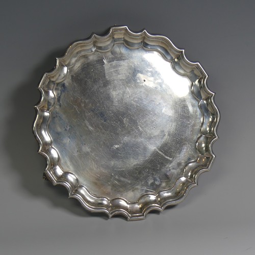 20 - A late Victorian silver Salver, by Thomas Bradbury & Sons, hallmarked London 1899, of shaped cir... 