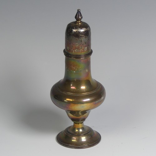 3 - An Edwardian silver Sugar Caster, by Marples & Co., hallmarked Birmingham 1905, of traditional f... 