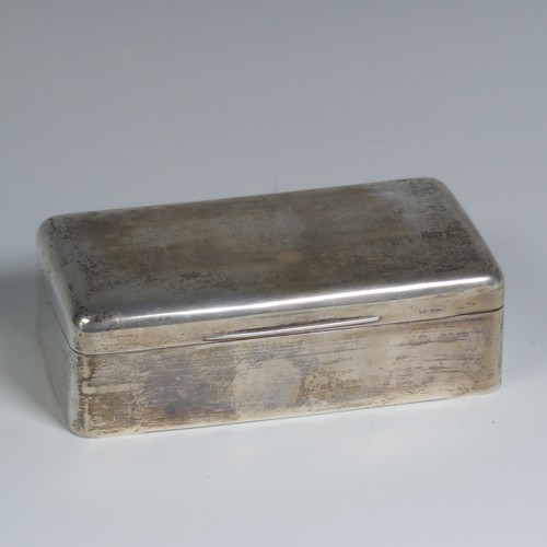 6 - A late Victorian silver Cigarette Box, by Frederick Edmonds, hallmarked London 1894, of plain rectan... 
