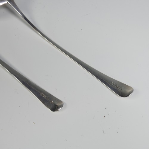 8 - A near pair of George III silver Soup Ladles, by George Smith (III) & William Fearn, hallmarked ... 