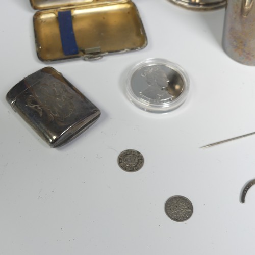 18 - A late Victorian silver Vesta Case, by Matthew John Jessop, hallmarked London 1896, monogrammed and ... 