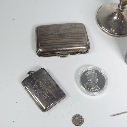 18 - A late Victorian silver Vesta Case, by Matthew John Jessop, hallmarked London 1896, monogrammed and ... 