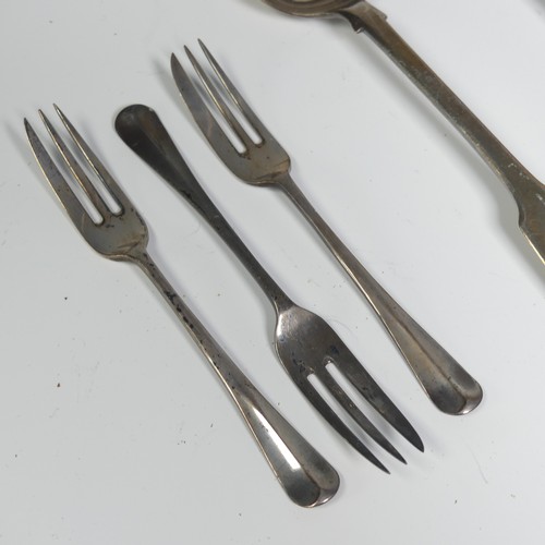 17 - A pair of William IV silver fiddle pattern Table Spoons, by William Eaton, hallmarked London 1833, i... 