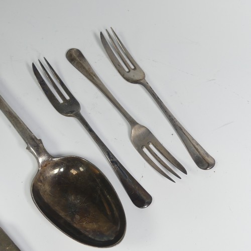 17 - A pair of William IV silver fiddle pattern Table Spoons, by William Eaton, hallmarked London 1833, i... 