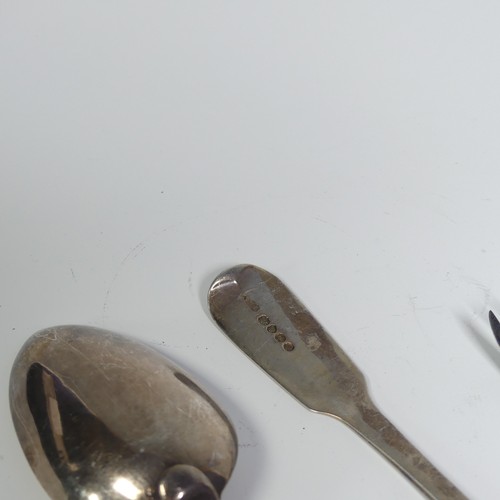 17 - A pair of William IV silver fiddle pattern Table Spoons, by William Eaton, hallmarked London 1833, i... 
