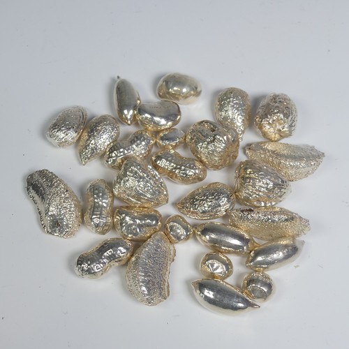 5 - A collection of contemporary novelty silver filled 'Nuts', by Camelot Silverware Ltd., hallmarked Sh... 