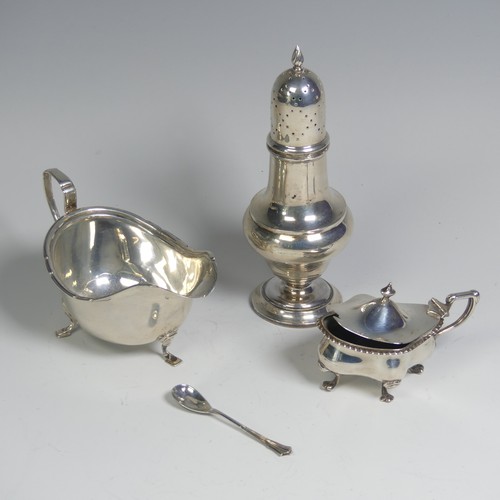 26 - An Edwardian silver Sugar Caster, by William Neale & Sons, hallmarked Chester 1904, of tradition... 