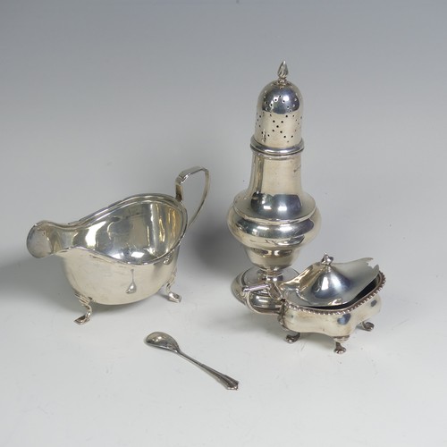 26 - An Edwardian silver Sugar Caster, by William Neale & Sons, hallmarked Chester 1904, of tradition... 