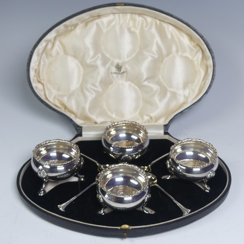 37 - A cased set of four George V silver Open Salts, by Crichton Brothers, hallmarked London 1922, of cau... 
