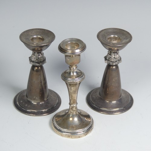 44 - A pair of Elizabeth II silver Candlesticks, by William Adams Ltd., hallmarked Birmingham 1976, of ci... 