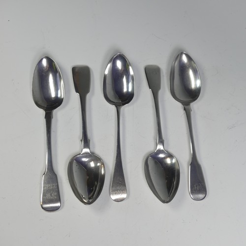 48 - A pair of George III silver fiddle pattern Table Spoons, by William Seaman, hallmarked London 1815, ... 