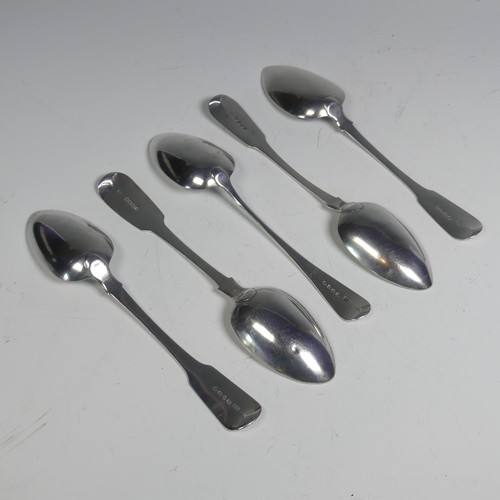 48 - A pair of George III silver fiddle pattern Table Spoons, by William Seaman, hallmarked London 1815, ... 