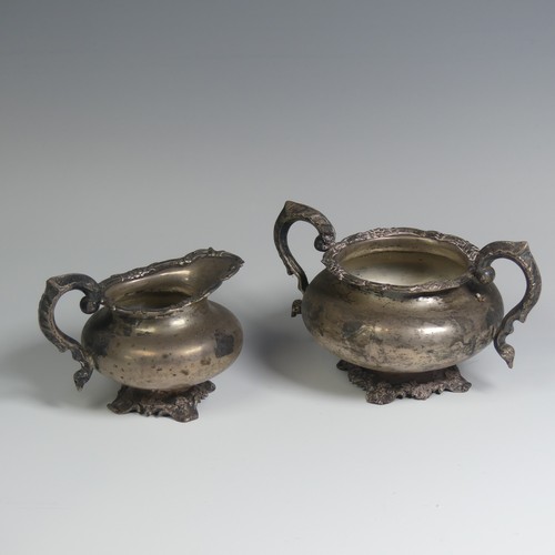 2 - A William IV Irish silver to handled Sugar Bowl, makers mark 'KM', hallmarked Dublin, 1832, of circu... 