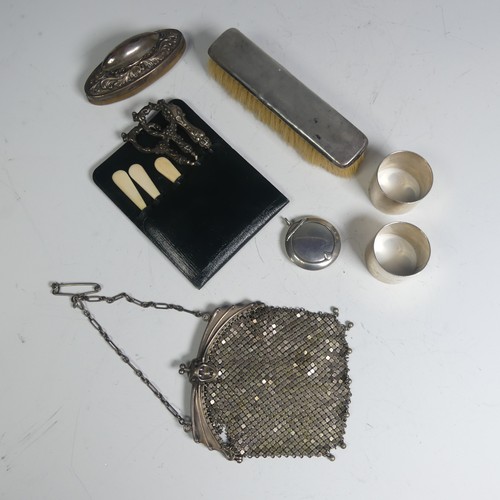 57 - A pair of George V silver Napkin Rings, by Martin Hall & Co Ltd., hallmarked Sheffield, 1919, 2.... 