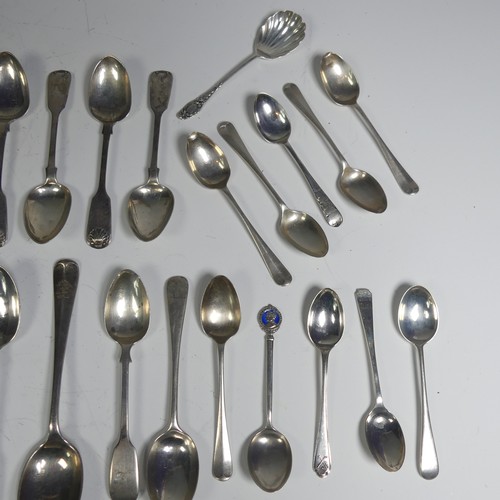 58 - A set of six Victorian fiddle and shell Teaspoons,&nbsp;by&nbsp;Thomas Sewell&nbsp;I, hallmarked New... 