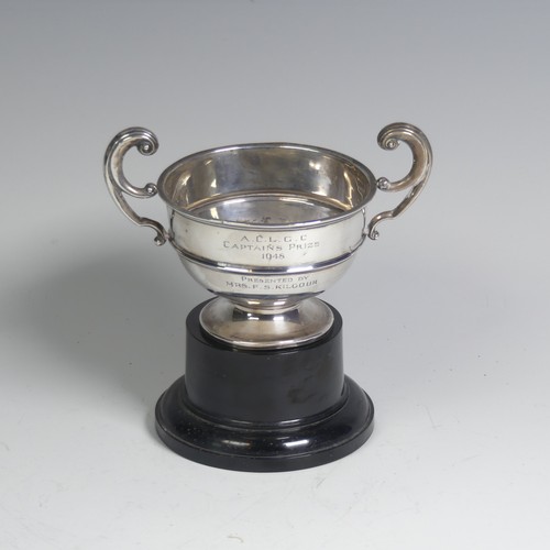 53 - A George V silver Trophy Cup, by S Blanckensee & Son Ltd., hallmarked Chester 1913, of circular ... 