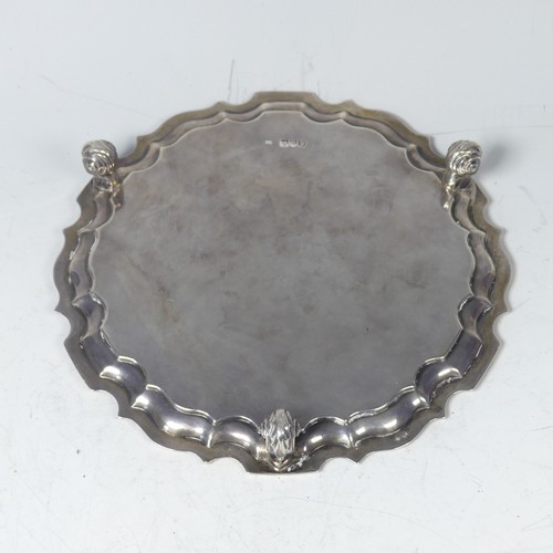 12 - A late Victorian silver Salver, by Thomas Bradbury & Sons, hallmarked London 1897, of shaped cir... 