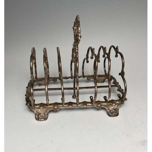 19 - A William IV silver seven bar Toast Rack, by Joseph Angell I & John Angell I, hallmarked London,... 