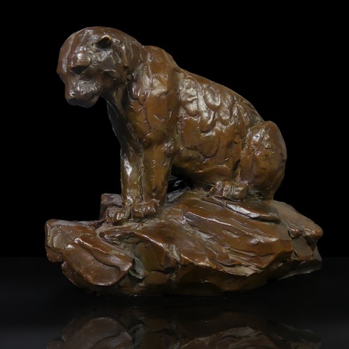 4 - Mark Coreth (British, b. 1958), 'Snow Leopard Field Study', limited edition bronze sculpture, signed... 