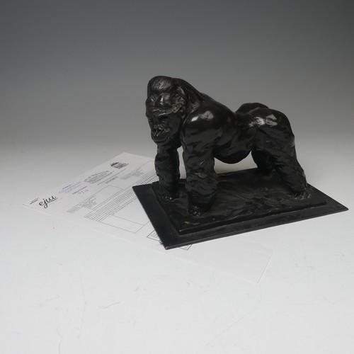 2 - Edward Waites (British, b. 1988), Silverback male Gorilla, limited edition bronze sculpture, no. 3/1... 