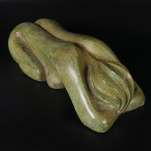 18 - Cathy Judge (Contemporary), 'Julia', limited edition bronze sculpture of female form in Child's Pose... 