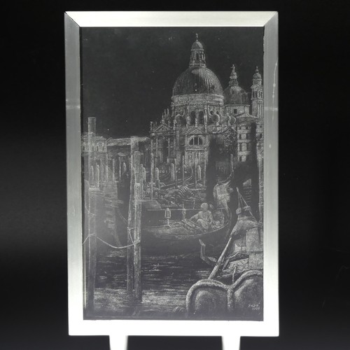 39 - James Denison-Pender (Contemporary) 'Salute to Peggy' a studio glass Panel, the metal frame comprisi... 