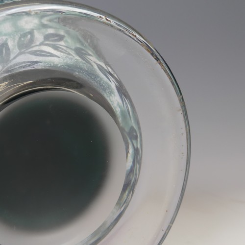 34 - Jonathan Harris (Contemporary) a studio glass 'Portland Cameo Bowl', with pink ground and overlayed ... 