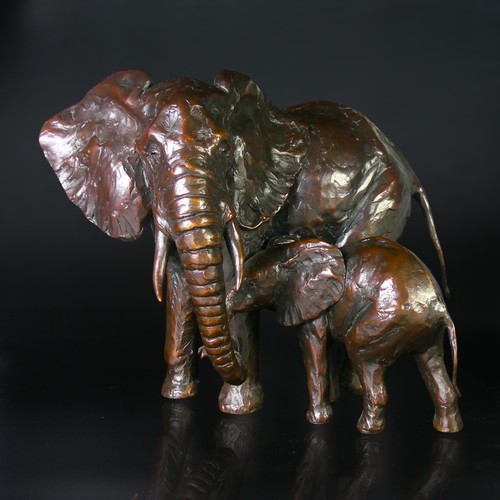 1 - James Stockton (Contemporary British), 'Bond of Love', a Limited Edition bronze sculpture of an Elep... 