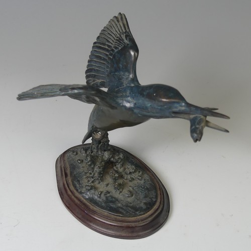 10 - Patricia Northcroft (contemporary), 'Kingfisher with Fish', limited edition patinated bronze sculptu... 