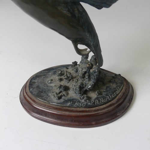 10 - Patricia Northcroft (contemporary), 'Kingfisher with Fish', limited edition patinated bronze sculptu... 