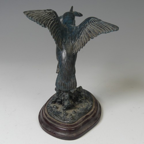 10 - Patricia Northcroft (contemporary), 'Kingfisher with Fish', limited edition patinated bronze sculptu... 
