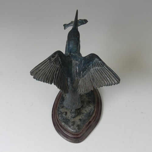 10 - Patricia Northcroft (contemporary), 'Kingfisher with Fish', limited edition patinated bronze sculptu... 