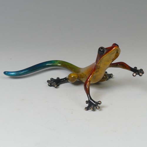 15 - Tim 'Frogman' Cotterill (b. 1950), 'Kiki', a limited edition enamelled bronze sculpture of a lizard,... 