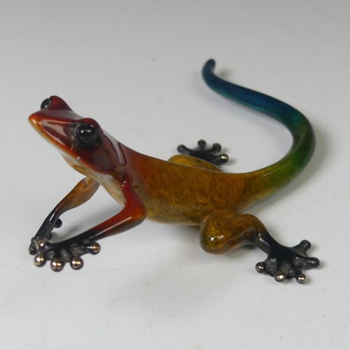 15 - Tim 'Frogman' Cotterill (b. 1950), 'Kiki', a limited edition enamelled bronze sculpture of a lizard,... 