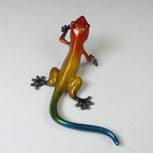 15 - Tim 'Frogman' Cotterill (b. 1950), 'Kiki', a limited edition enamelled bronze sculpture of a lizard,... 