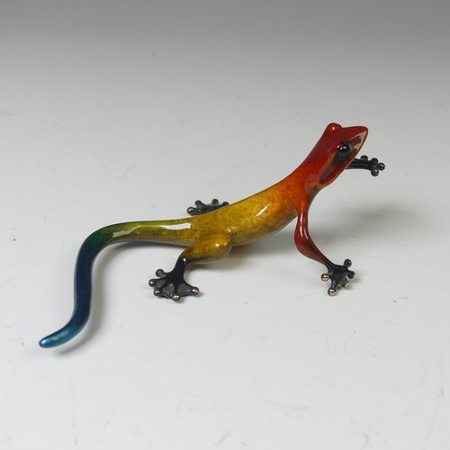 15 - Tim 'Frogman' Cotterill (b. 1950), 'Kiki', a limited edition enamelled bronze sculpture of a lizard,... 